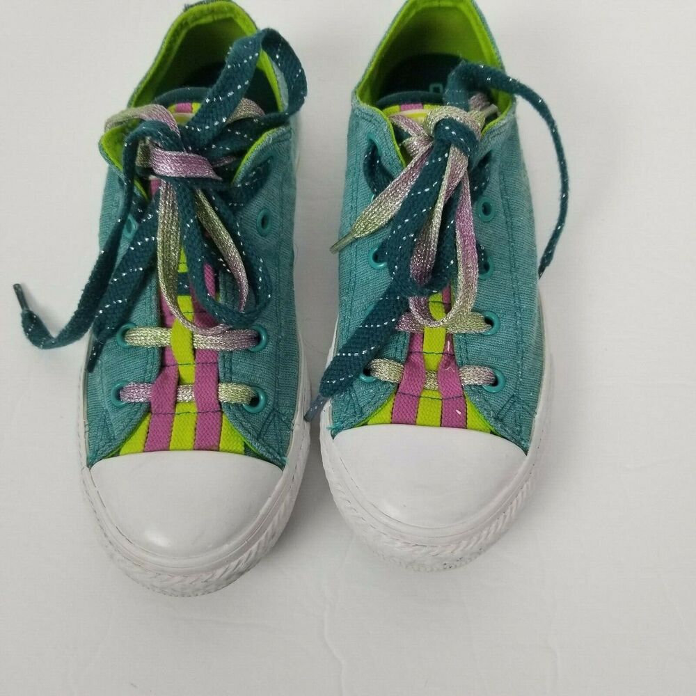 Converse Girls Loopholes Multi-color Sneaker Sz 3